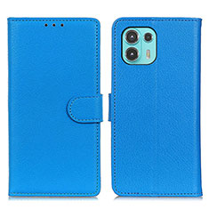 Funda de Cuero Cartera con Soporte Carcasa A03D para Motorola Moto Edge 20 Lite 5G Azul Cielo