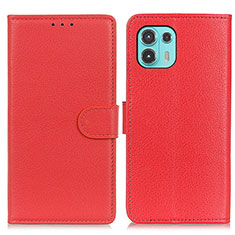 Funda de Cuero Cartera con Soporte Carcasa A03D para Motorola Moto Edge 20 Lite 5G Rojo