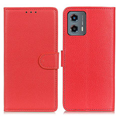 Funda de Cuero Cartera con Soporte Carcasa A03D para Motorola Moto G 5G (2023) Rojo