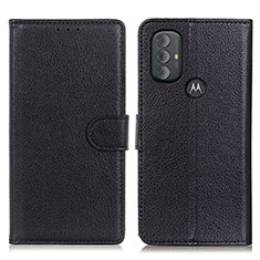 Funda de Cuero Cartera con Soporte Carcasa A03D para Motorola Moto G Play Gen 2 Negro