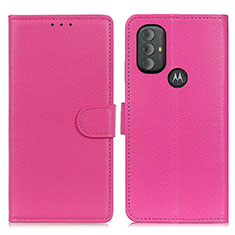 Funda de Cuero Cartera con Soporte Carcasa A03D para Motorola Moto G Play Gen 2 Rosa Roja