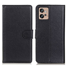 Funda de Cuero Cartera con Soporte Carcasa A03D para Motorola Moto G32 Negro