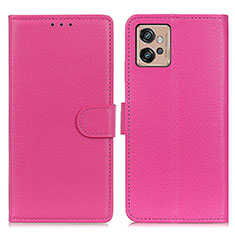 Funda de Cuero Cartera con Soporte Carcasa A03D para Motorola Moto G32 Rosa Roja