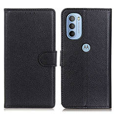 Funda de Cuero Cartera con Soporte Carcasa A03D para Motorola Moto G41 Negro