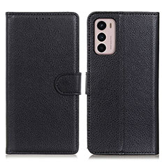 Funda de Cuero Cartera con Soporte Carcasa A03D para Motorola Moto G42 Negro