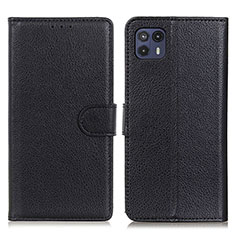 Funda de Cuero Cartera con Soporte Carcasa A03D para Motorola Moto G50 5G Negro