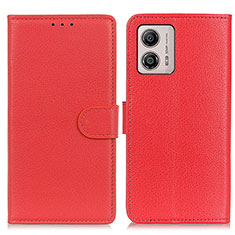 Funda de Cuero Cartera con Soporte Carcasa A03D para Motorola Moto G53j 5G Rojo