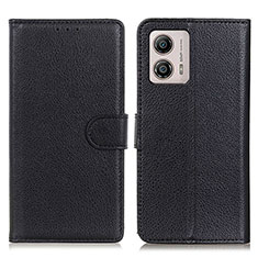 Funda de Cuero Cartera con Soporte Carcasa A03D para Motorola Moto G53y 5G Negro