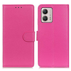 Funda de Cuero Cartera con Soporte Carcasa A03D para Motorola Moto G53y 5G Rosa Roja