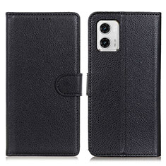 Funda de Cuero Cartera con Soporte Carcasa A03D para Motorola Moto G73 5G Negro