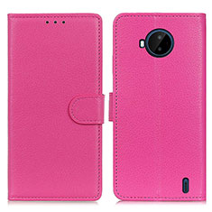 Funda de Cuero Cartera con Soporte Carcasa A03D para Nokia C20 Plus Rosa Roja