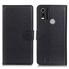 Funda de Cuero Cartera con Soporte Carcasa A03D para Nokia C21 Plus Negro