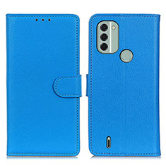 Funda de Cuero Cartera con Soporte Carcasa A03D para Nokia C31 Azul Cielo