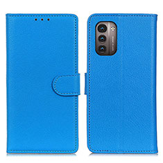 Funda de Cuero Cartera con Soporte Carcasa A03D para Nokia G11 Azul Cielo