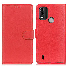 Funda de Cuero Cartera con Soporte Carcasa A03D para Nokia G11 Plus Rojo