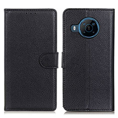 Funda de Cuero Cartera con Soporte Carcasa A03D para Nokia X100 5G Negro