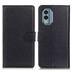 Funda de Cuero Cartera con Soporte Carcasa A03D para Nokia X30 5G Negro