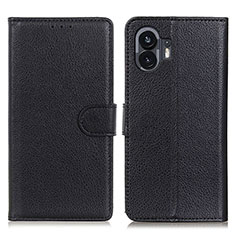 Funda de Cuero Cartera con Soporte Carcasa A03D para Nothing Phone 2 Negro