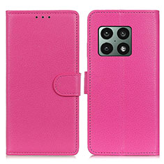 Funda de Cuero Cartera con Soporte Carcasa A03D para OnePlus 10 Pro 5G Rosa Roja