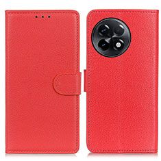 Funda de Cuero Cartera con Soporte Carcasa A03D para OnePlus 11R 5G Rojo