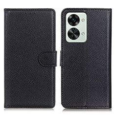 Funda de Cuero Cartera con Soporte Carcasa A03D para OnePlus Nord 2T 5G Negro