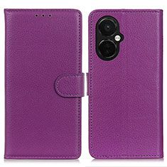 Funda de Cuero Cartera con Soporte Carcasa A03D para OnePlus Nord CE 3 5G Morado