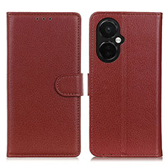 Funda de Cuero Cartera con Soporte Carcasa A03D para OnePlus Nord CE 3 Lite 5G Marron