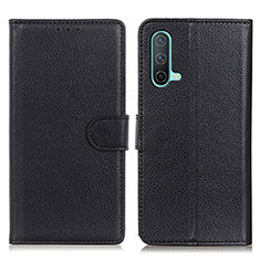 Funda de Cuero Cartera con Soporte Carcasa A03D para OnePlus Nord CE 5G Negro