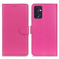 Funda de Cuero Cartera con Soporte Carcasa A03D para Oppo Find X5 Lite 5G Rosa Roja