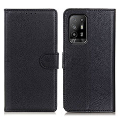 Funda de Cuero Cartera con Soporte Carcasa A03D para Oppo Reno5 Z 5G Negro