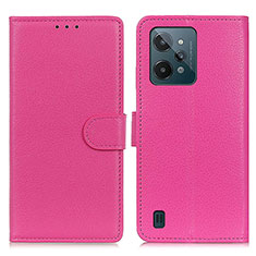 Funda de Cuero Cartera con Soporte Carcasa A03D para Realme C31 Rosa Roja