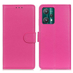 Funda de Cuero Cartera con Soporte Carcasa A03D para Realme Q5 5G Rosa Roja