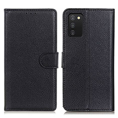 Funda de Cuero Cartera con Soporte Carcasa A03D para Samsung Galaxy A03s Negro