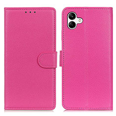 Funda de Cuero Cartera con Soporte Carcasa A03D para Samsung Galaxy A04 4G Rosa Roja