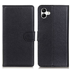 Funda de Cuero Cartera con Soporte Carcasa A03D para Samsung Galaxy A05 Negro