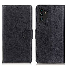 Funda de Cuero Cartera con Soporte Carcasa A03D para Samsung Galaxy A13 4G Negro