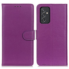 Funda de Cuero Cartera con Soporte Carcasa A03D para Samsung Galaxy A15 5G Morado