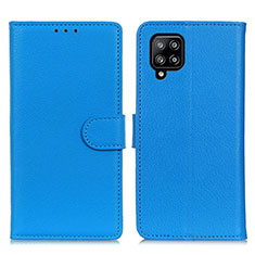 Funda de Cuero Cartera con Soporte Carcasa A03D para Samsung Galaxy A22 4G Azul Cielo