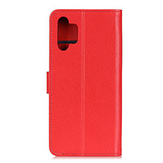 Funda de Cuero Cartera con Soporte Carcasa A03D para Samsung Galaxy A32 4G Rojo