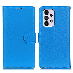 Funda de Cuero Cartera con Soporte Carcasa A03D para Samsung Galaxy A33 5G Azul Cielo