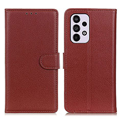 Funda de Cuero Cartera con Soporte Carcasa A03D para Samsung Galaxy A33 5G Marron