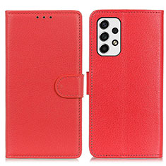 Funda de Cuero Cartera con Soporte Carcasa A03D para Samsung Galaxy A53 5G Rojo