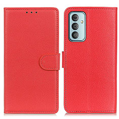 Funda de Cuero Cartera con Soporte Carcasa A03D para Samsung Galaxy F23 5G Rojo