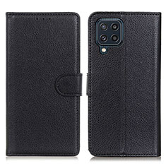 Funda de Cuero Cartera con Soporte Carcasa A03D para Samsung Galaxy M32 4G Negro