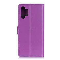 Funda de Cuero Cartera con Soporte Carcasa A03D para Samsung Galaxy M32 5G Morado