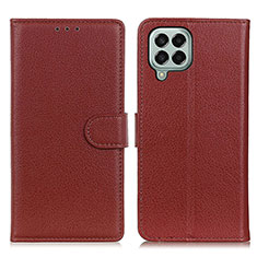 Funda de Cuero Cartera con Soporte Carcasa A03D para Samsung Galaxy M33 5G Marron