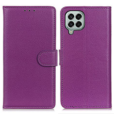 Funda de Cuero Cartera con Soporte Carcasa A03D para Samsung Galaxy M33 5G Morado