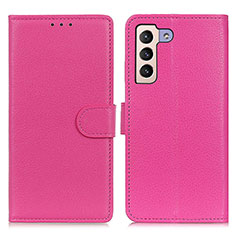 Funda de Cuero Cartera con Soporte Carcasa A03D para Samsung Galaxy S23 Plus 5G Rosa Roja