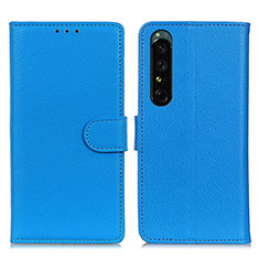 Funda de Cuero Cartera con Soporte Carcasa A03D para Sony Xperia 1 IV Azul Cielo