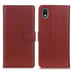 Funda de Cuero Cartera con Soporte Carcasa A03D para Sony Xperia Ace III Marron